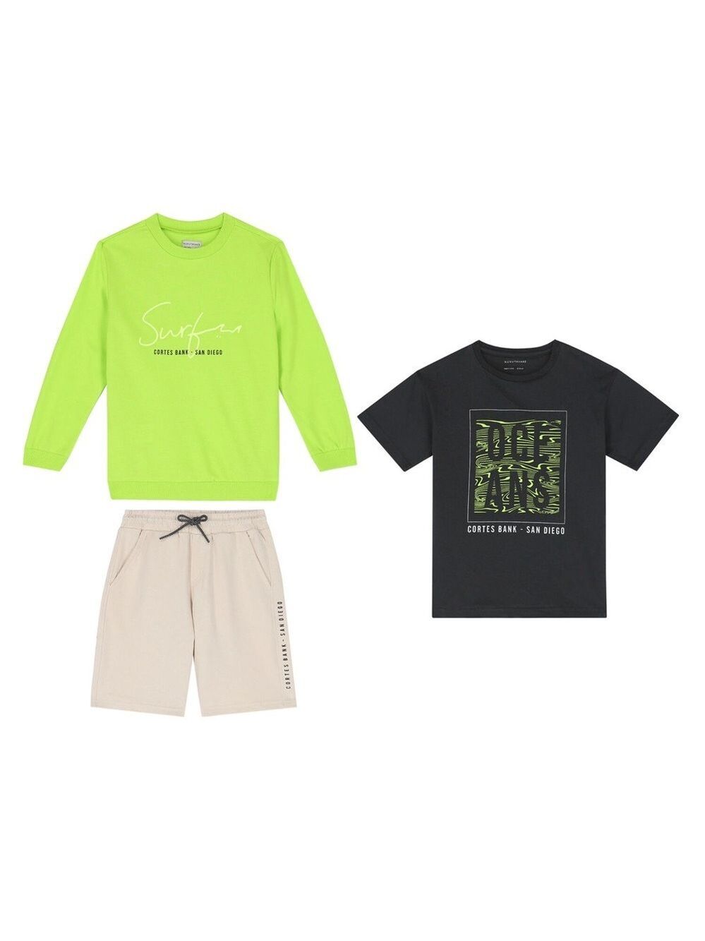 Mayoral Neon Green and Black Kids Set